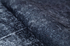 Modern Digital Print Rug - Pakdest Anthracite Area Rug | Non Slip, Washable Carpet