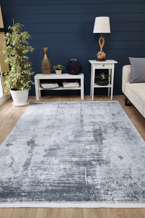 Grey Modern Area Rug – Digital Print Rug | Antibacterial, Non Slip Carpet