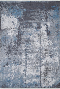 Semnan Blue Modern Digital Print Area Rug