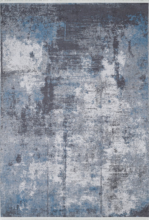 Semnan Blue Modern Digital Print Area Rug