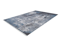 Semnan Blue Modern Digital Print Area Rug