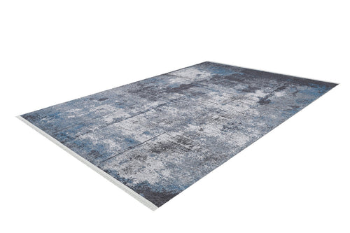 Semnan Blue Modern Digital Print Area Rug