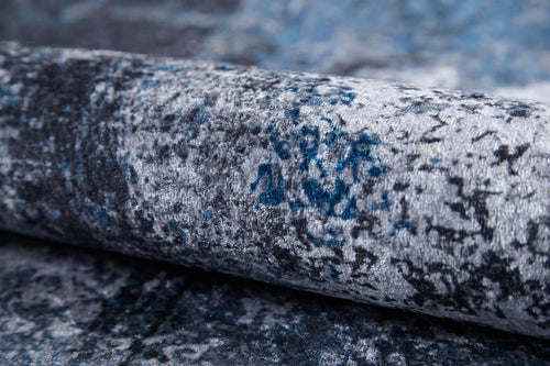 Semnan Blue Modern Digital Print Area Rug