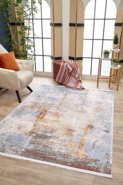 Modern Grey Area Rug – Digital Print Carpet | Non Slip Antibacterial Floor Covering