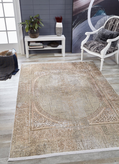 Torbat Gold Classic Digital Print Area Rug