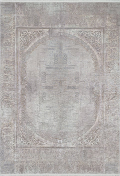 Beige Area Rug – Classic Digital Print Non Slip Rug for Living Room