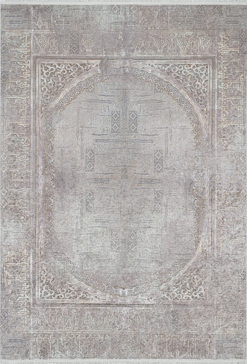 Beige Area Rug – Classic Digital Print Non Slip Rug for Living Room