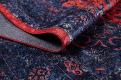 Hubballi Navy Classic Digital Print Area Rug