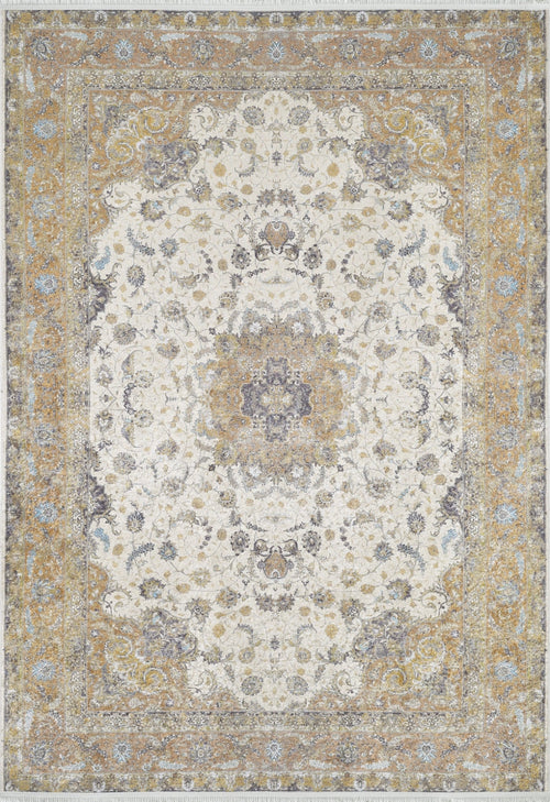 Jalandhar Cream Classic Digital Print Area Rug