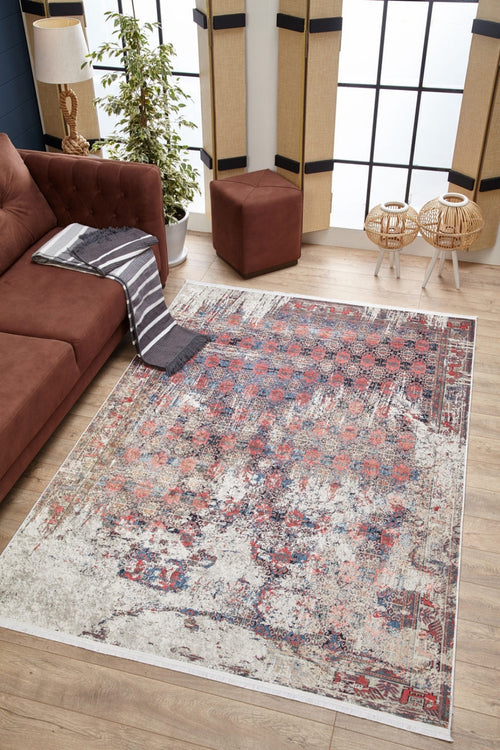 Vintage Area Rug - Stylish Digital Print Mink Carpet | Non Slip, Antibacterial