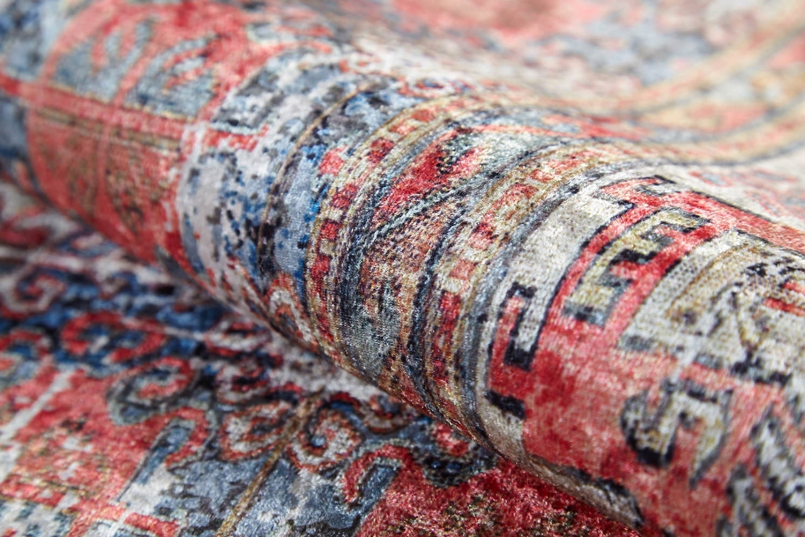 Vintage Area Rug - Stylish Digital Print Mink Carpet | Non Slip, Antibacterial