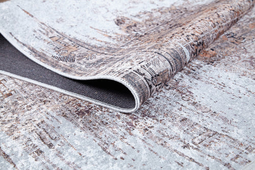 Digital Print Area Rug | Beige Classic Style Carpet - Non Slip, Antibacterial