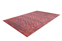 Digital Print Area Rug – Modern Red Carpet | Non Slip Antibacterial Floor Covering