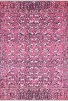 Modern Area Rug - Solapur Red Digital Print Non Slip Carpet for Living Room