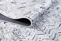 Modern Digital Area Rug - Beige Non Slip Washable Carpet for Living Room