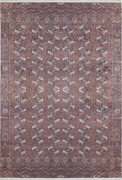 Modern Digital Print Rug - Brown Non Slip Antibacterial Area Carpet for Living Room