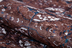 Modern Digital Print Rug - Brown Non Slip Antibacterial Area Carpet for Living Room