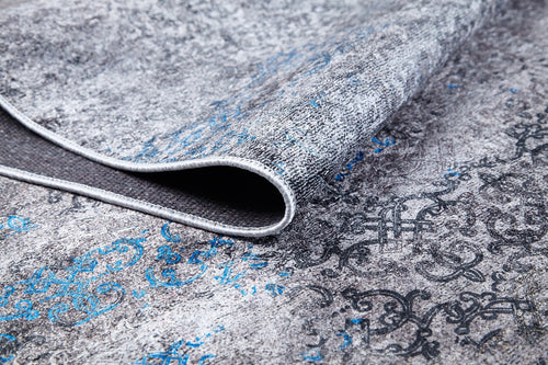 Blue Classic Area Rug - Digital Print Non Slip Carpet for Living Room