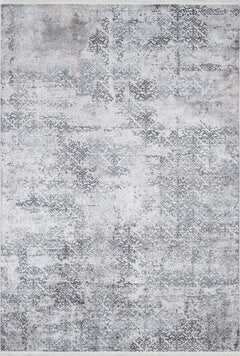 Grey Area Rug - Classic Digital Print Non Slip Carpet for Living Room
