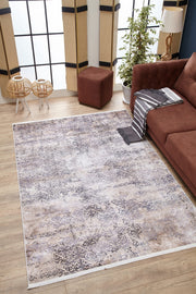Beige Vintage Area Rug – Digital Print Carpet | Non Slip Rug, Antibacterial Carpet
