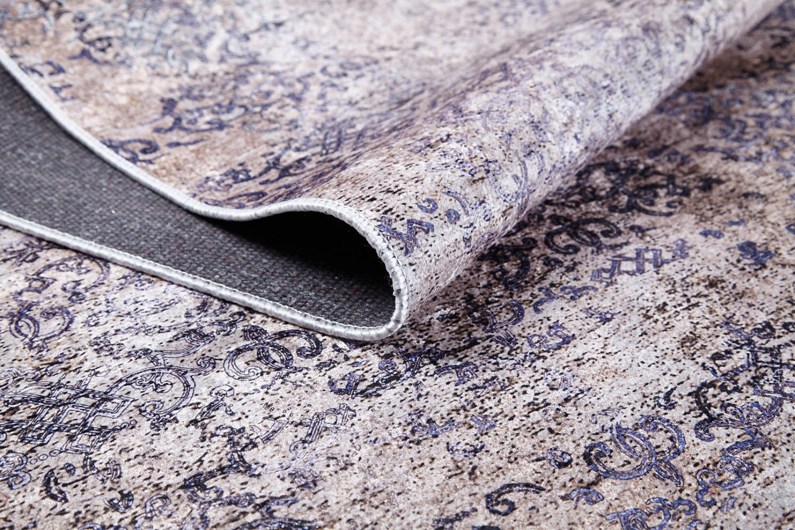 Beige Vintage Area Rug – Digital Print Carpet | Non Slip Rug, Antibacterial Carpet