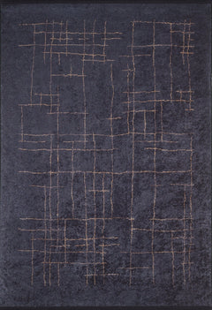 Guanajuato Black Modern Digital Print Area Rug