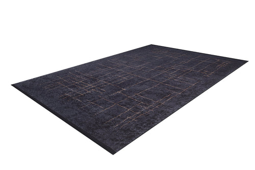 Guanajuato Black Modern Digital Print Area Rug