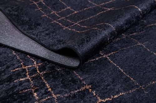 Guanajuato Black Modern Digital Print Area Rug