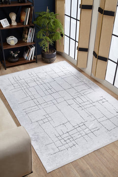 Modern Area Rug – Grey Digital Print Carpet | Antibacterial, Non Slip, Dust Free