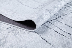 Modern Area Rug – Grey Digital Print Carpet | Antibacterial, Non Slip, Dust Free