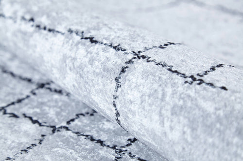 Modern Area Rug – Grey Digital Print Carpet | Antibacterial, Non Slip, Dust Free