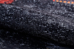 Bierun Black Patchwork Digital Print Area Rug