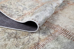 Cream Patchwork Rug - Digital Print Area Carpet Non Slip Antibacterial