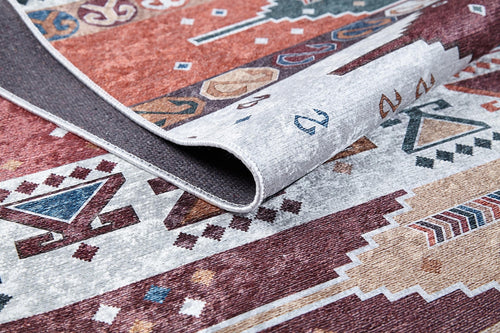 Navy Ethnic Area Rug – Digital Print Carpet With Non Slip, Antibacterial Design