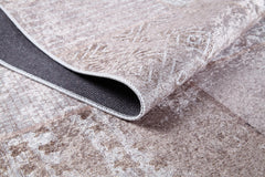 Beige Patchwork Area Rug - Digital Print Rug | Antibacterial, Non Slip Carpet