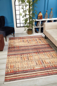 Yellow Geometric Rug - Coimbatore Digital Print Area Rug With Non Slip Feature