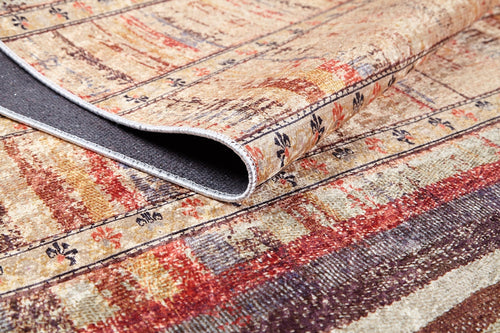 Yellow Geometric Rug - Coimbatore Digital Print Area Rug With Non Slip Feature