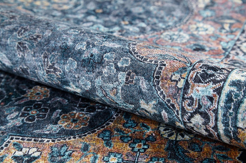 Classic Blue Area Rug – Digital Print Rug | Non Slip, Antibacterial Carpet