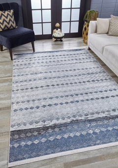 Gutierrez Grey Geometric Digital Print Area Rug