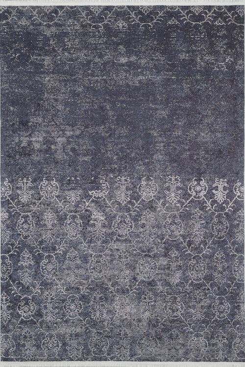 Grey Classic Area Rug – Digital Print Carpet | Antibacterial, Non Slip, Washable