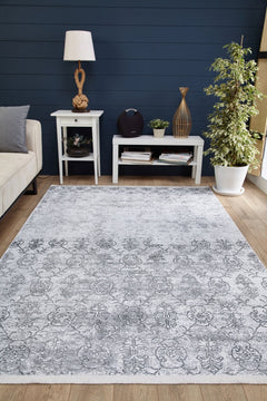 Brzeziny Grey Classic Digital Print Area Rug