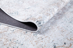 Classic Beige Area Rug – Digital Print Non Slip Washable Carpet for Living Room