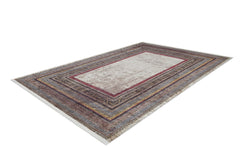 Digital Print Area Rug – Brown Frame Design, Non Slip, Antibacterial Carpet