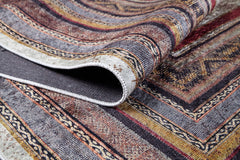 Digital Print Area Rug – Brown Frame Design, Non Slip, Antibacterial Carpet