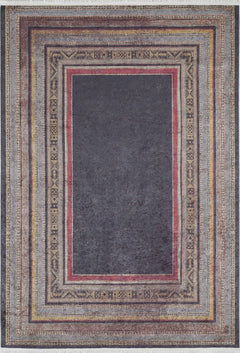 Digital Print Area Rug – Black Frame Rug | Stylish Antibacterial Non Slip Carpet