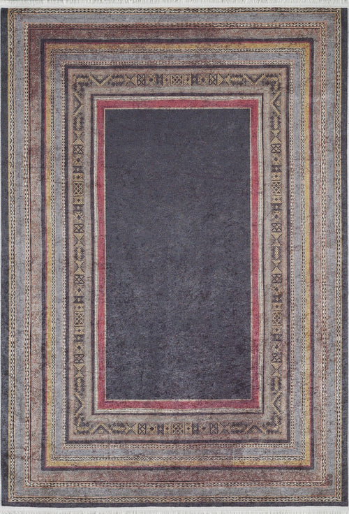 Digital Print Area Rug – Black Frame Rug | Stylish Antibacterial Non Slip Carpet