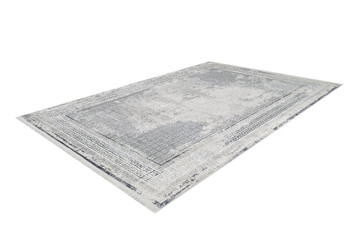 Larkana Grey Frame Digital Print Area Rug