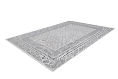 White Frame Area Rug - Stylish Digital Print Rug | Non Slip, Antibacterial Carpet