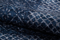 Digital Print Area Rug – Navy Blue Frame Design Carpet | Antibacterial, Non Slip