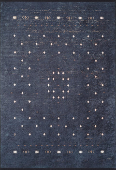 Tamaulipas Black Modern Digital Print Area Rug